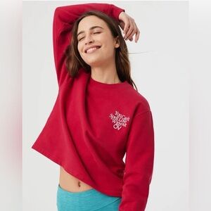 Outdoor Voices You Can’t Spell Love Without Outdoor Voices Sweatshirt Red,Large